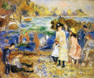  Renoir Art - renoir plage scène guernsey